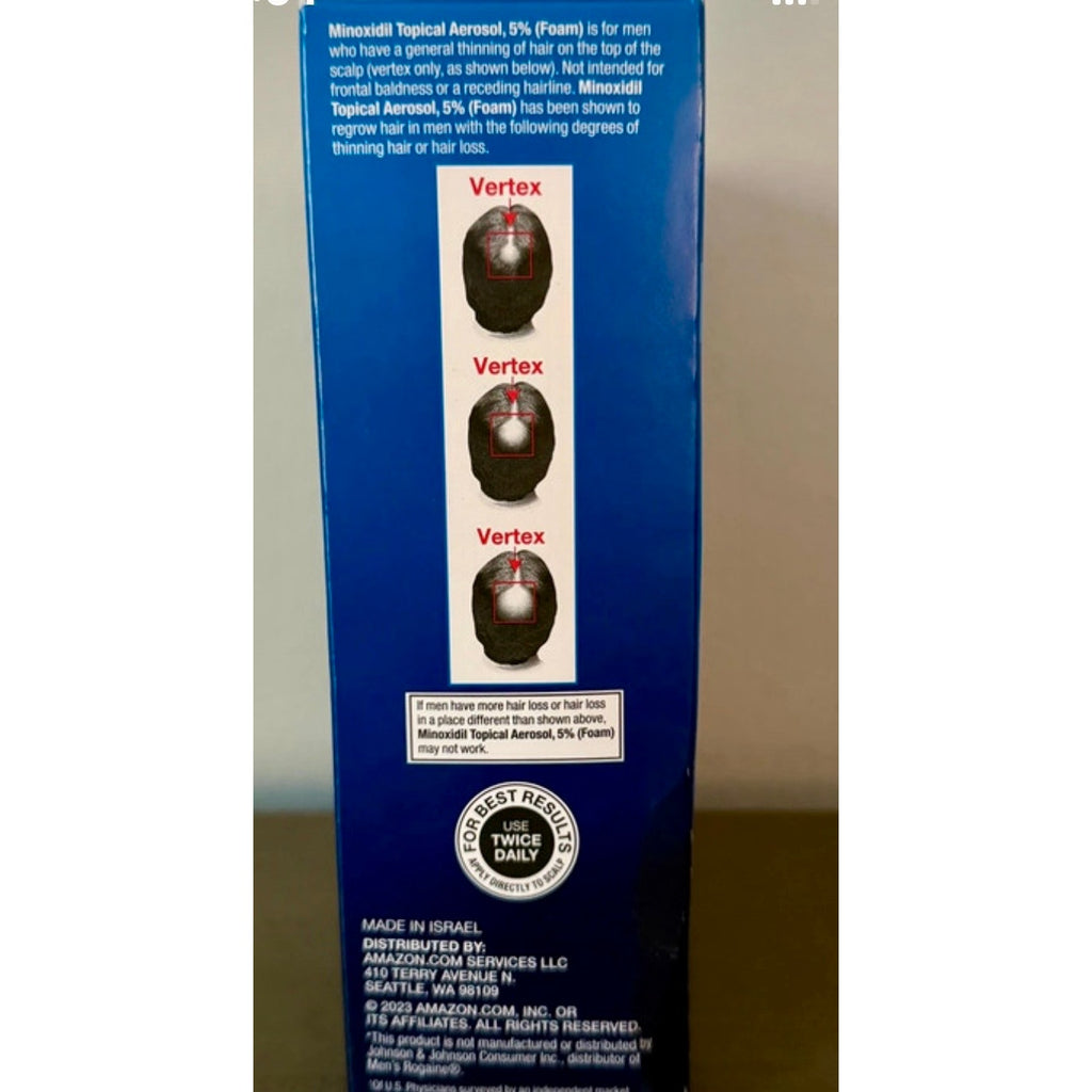 Amazon Men Hair Regrowth Treatment 5% Minoxidil Topical Aerosol Foam 6 Month