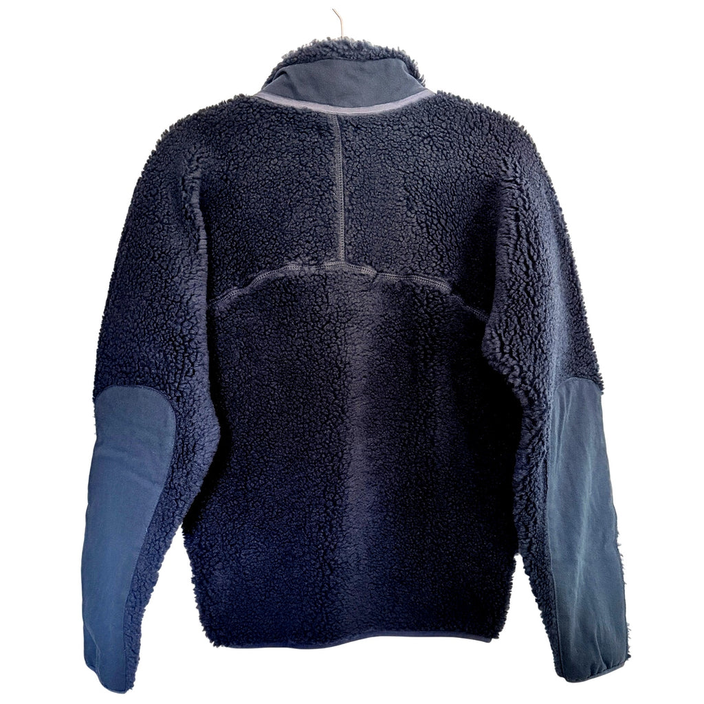 Madhappy Plush Sherpa Dark Navy Blue Premium Fleece Half‑Zip Pullover NWT Sz XS