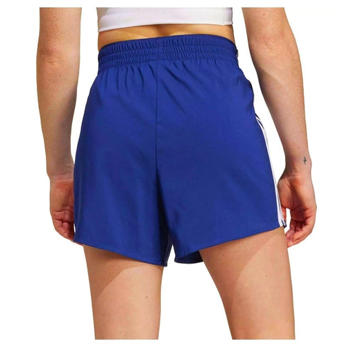Adidas High‑Rise Blue 3‑Stripe Athletic Lightweight Elastic Waist Logo Shorts XS