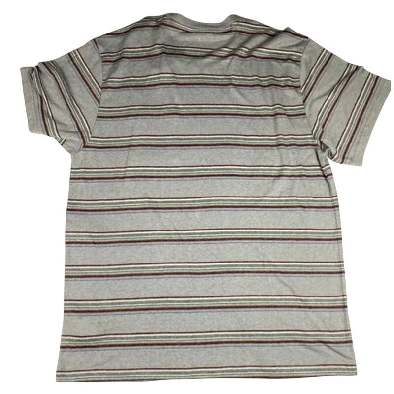 prAna Cardiff SS Pocket Tee Mens XXL Hemp‑Cotton Eco Blend Gray Alloy Stripe NWT