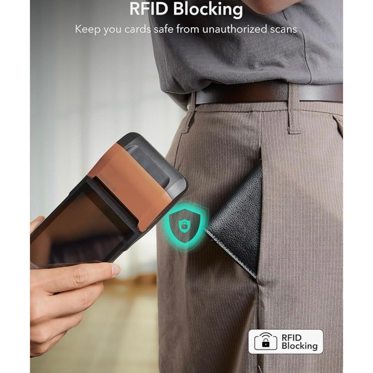 ESR Geo Wallet with Find My, RFID Blocking, GPS Wallet for Men, Wallet Tracker