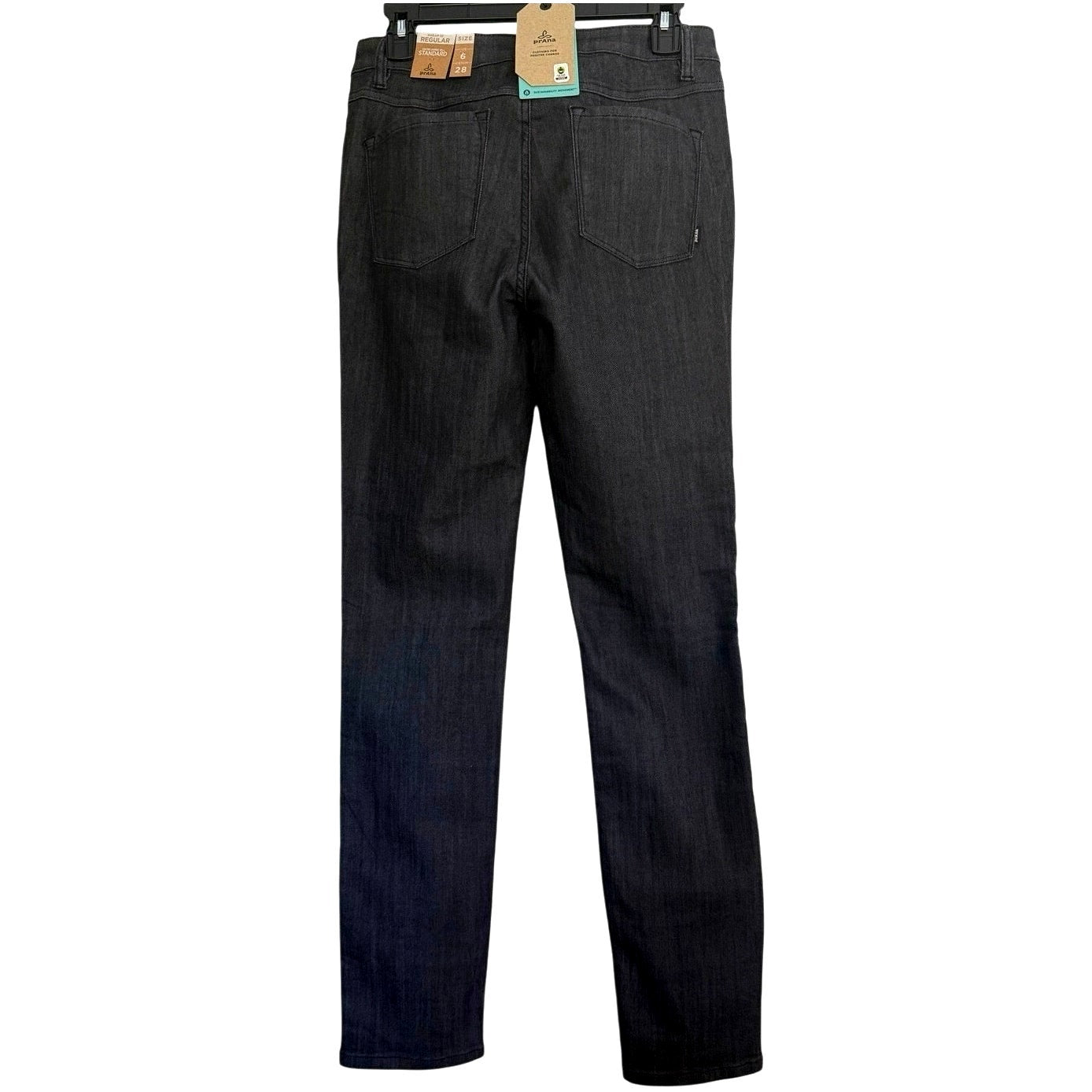 Womens Prana Kayla Organic Stretch High Rise Jean Sz 6 Regular Denim Solid Gray