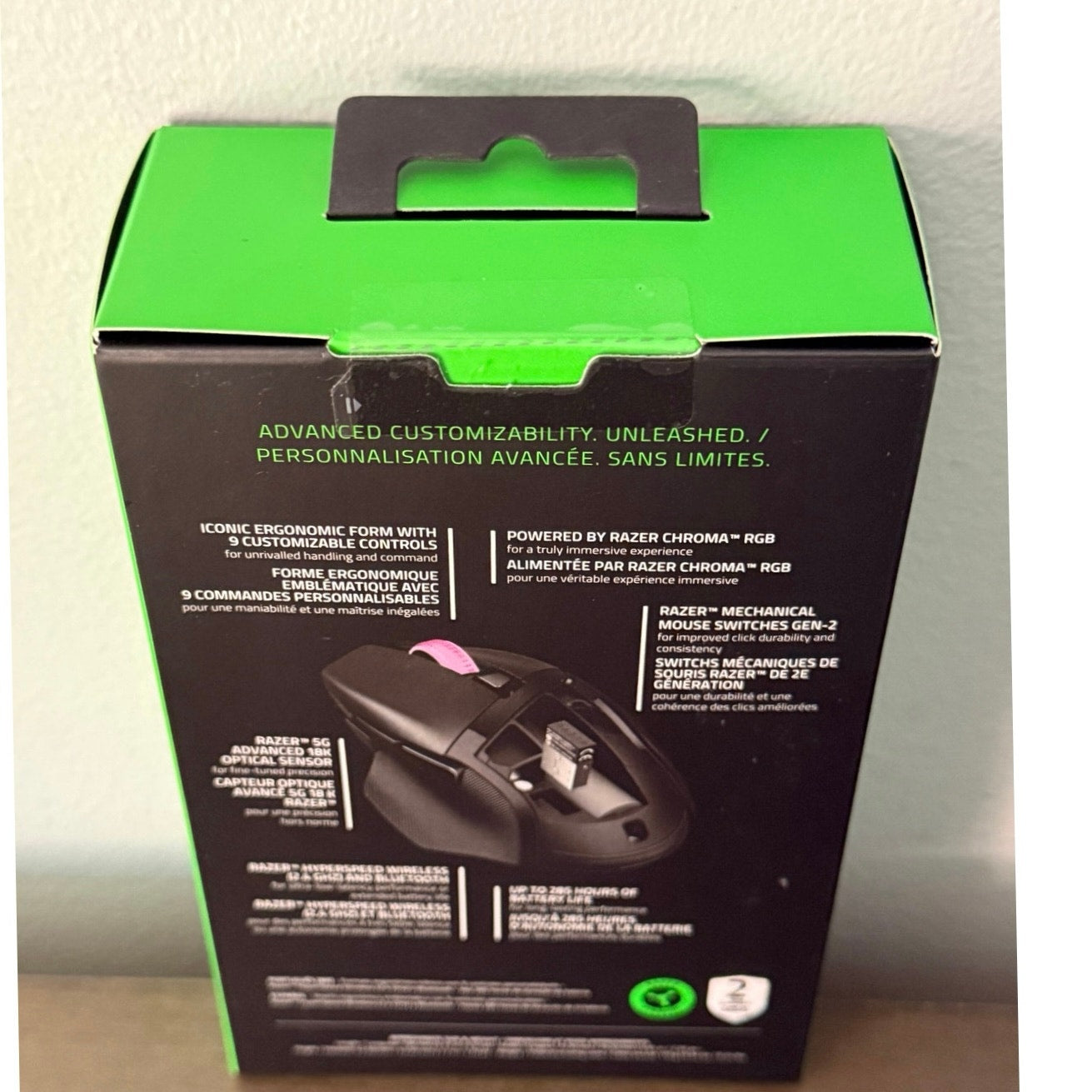 Razer Basilisk V3 X HyperSpeed Wireless Gaming Mouse 18K Sensor RGB Black NIB