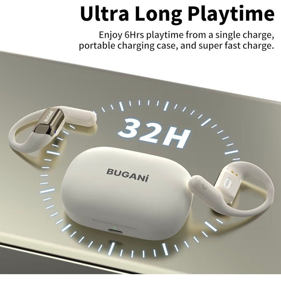 Open Ear Wireless Headphones Bugani Free B10 Air Conduction Immersive Stereo NEW