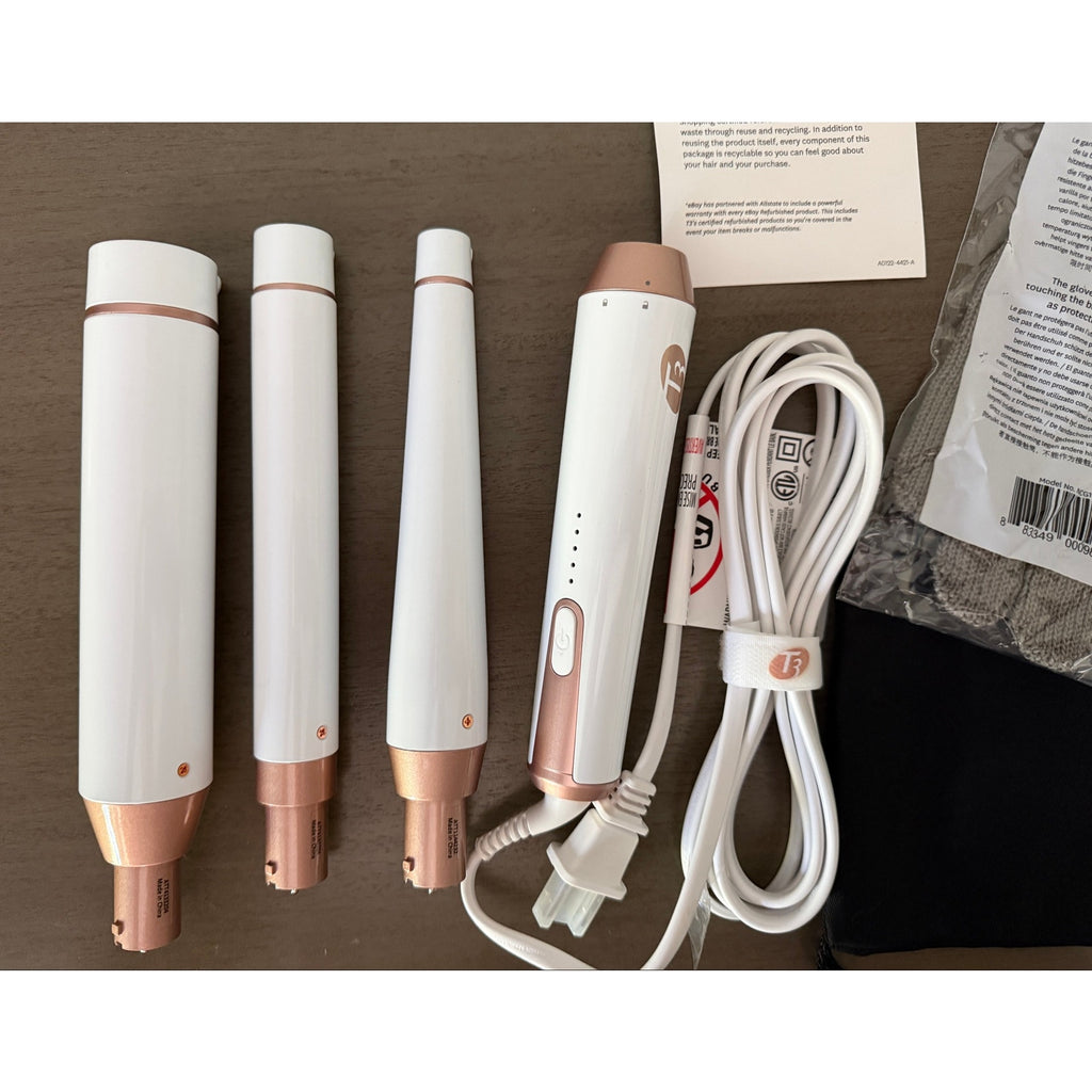 T3 Whirl Trio Interchangeable Curling Iron Kit 1", 1 1/4", 1 1/2" Barrels NWOB