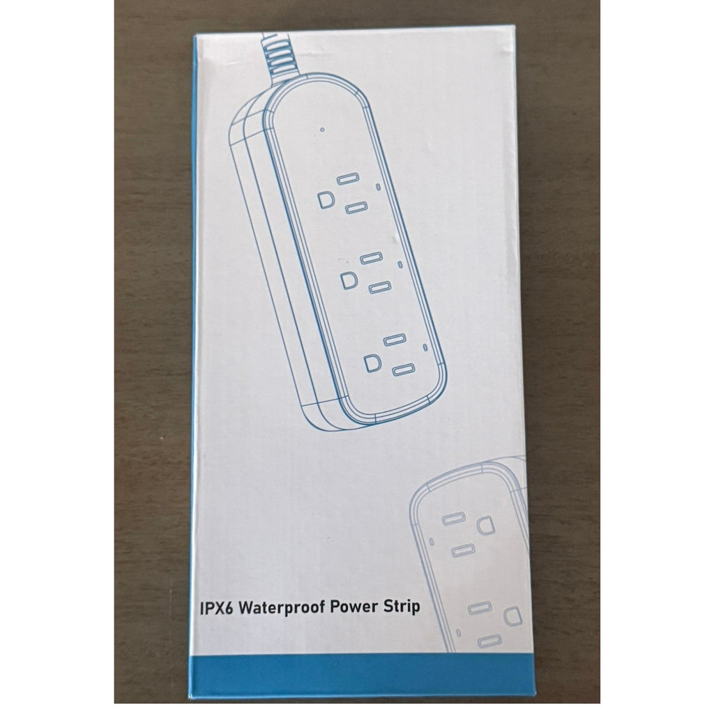 Weatherproof Outdoor Power Strip 6FT Cord, 3 Outlets, Waterproof Surge Protector