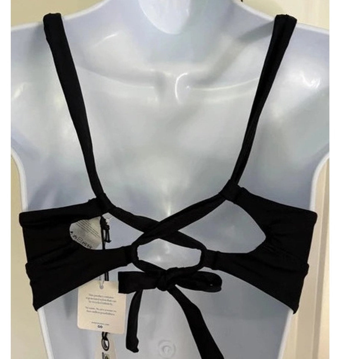 Women's prAna Mallorca Swim Bikini Top Black Size Small & 1 Sz Medium