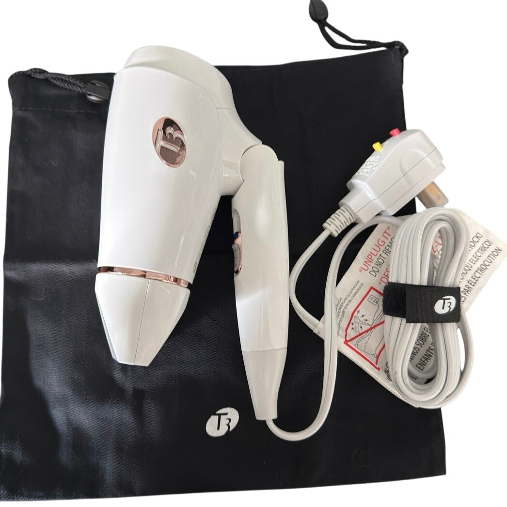 T3 Featherweight Compact Micro Dryer White #76851 Dual Voltage Travel 1200W NWOB