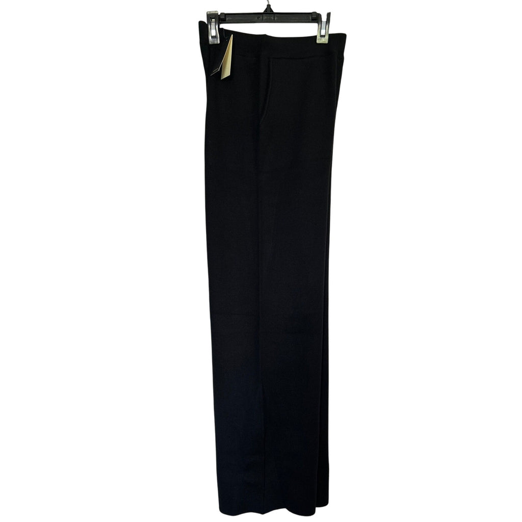 New Monrow Sweater Knit Bootcut Black Pant Feature Ankle Accent Slits Sz XS NWT