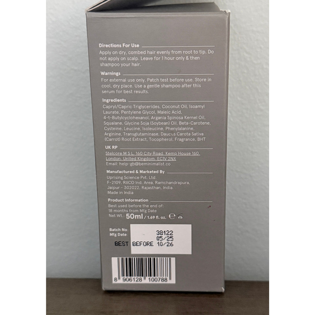 Minimalist Maleic Bond Repair Complex 0.5% Hair Serum 90ml New Open Box