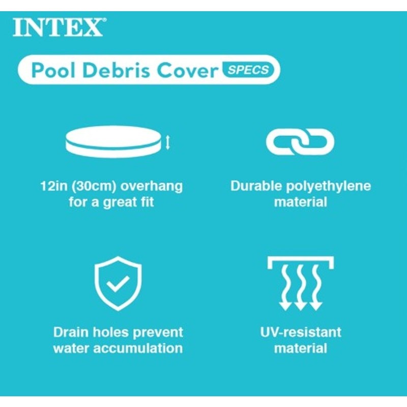 Intex 8ft. Above Ground Round Swimming Pool Vinyl Cover Debris 28020E NIB