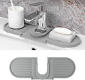 Kitchen Sink Splash Guard Mat 16"x5" Silicone Water Drain Tray GRAY New
