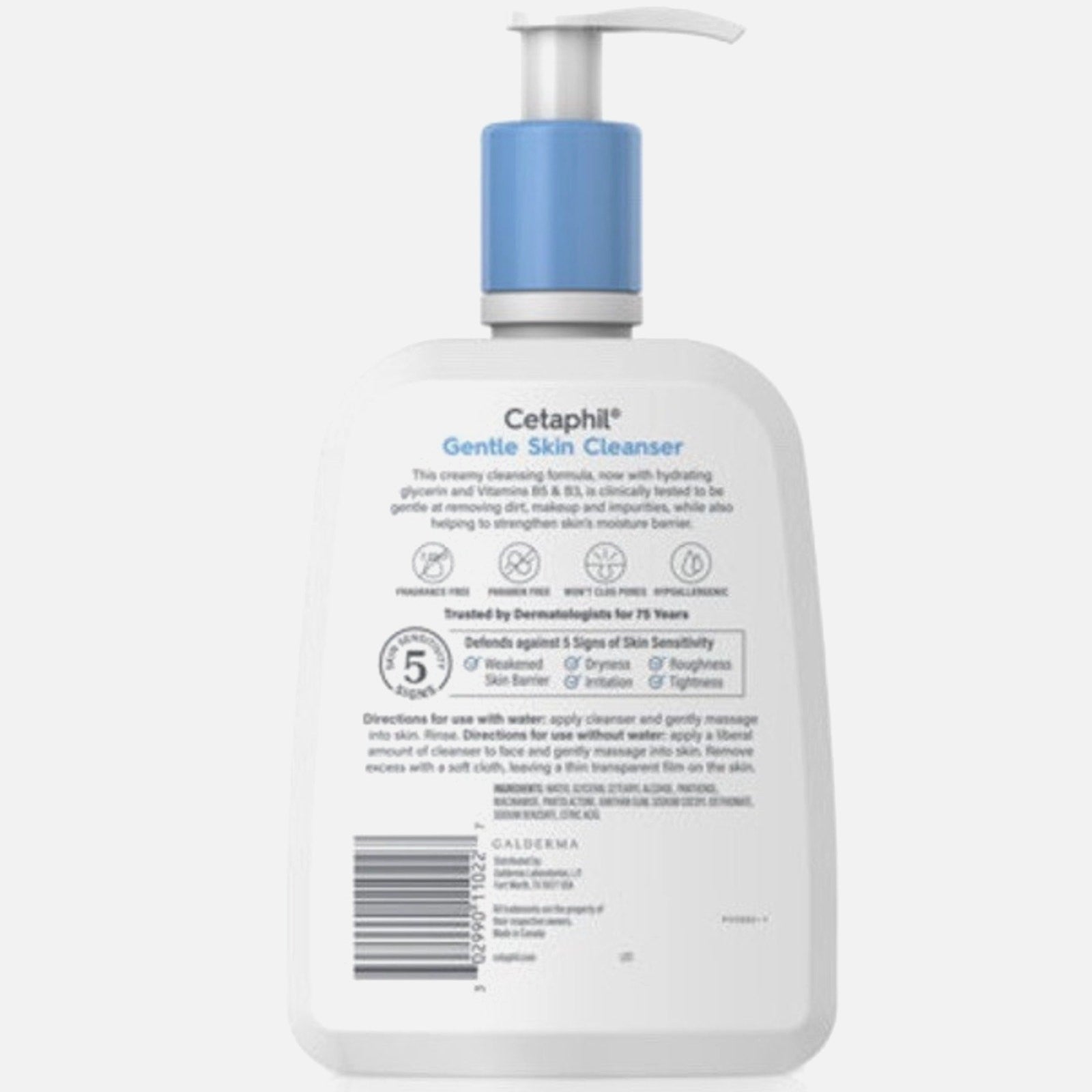 CETAPHIL Gentle Skin Cleanser 20 fl oz Large Bottle Hydrating Face & Body Wash