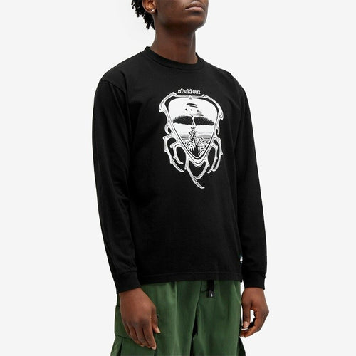 *RARE* Afield Out Men's Long Sleeve Perception L/S T-Shirt Black Size Large NWT