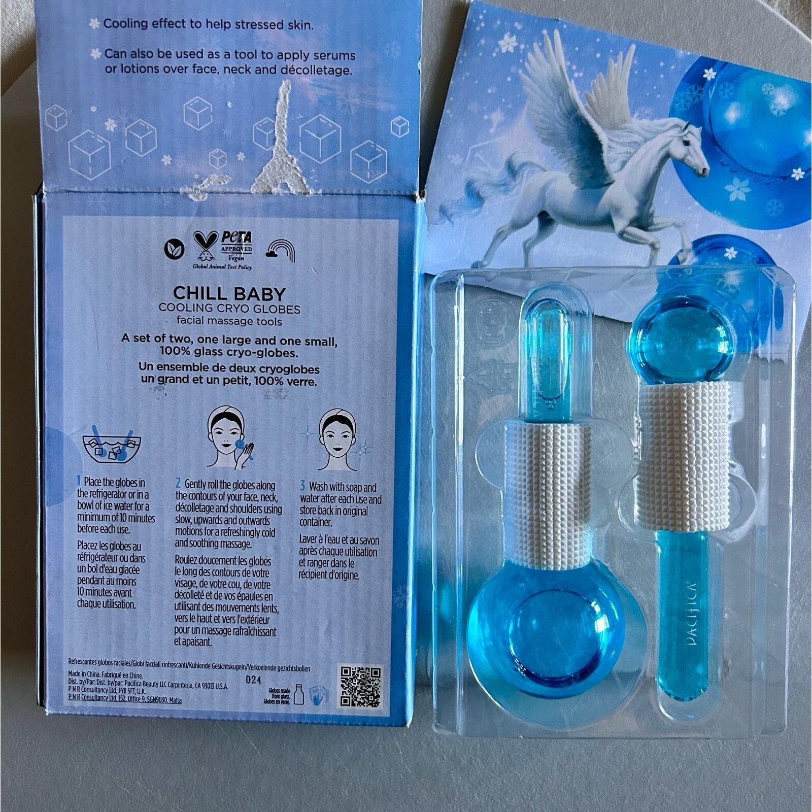 Pacifica Chill Baby Cooling Cryo Globes Reduce Puffy Eye Facial Massage Tool NEW
