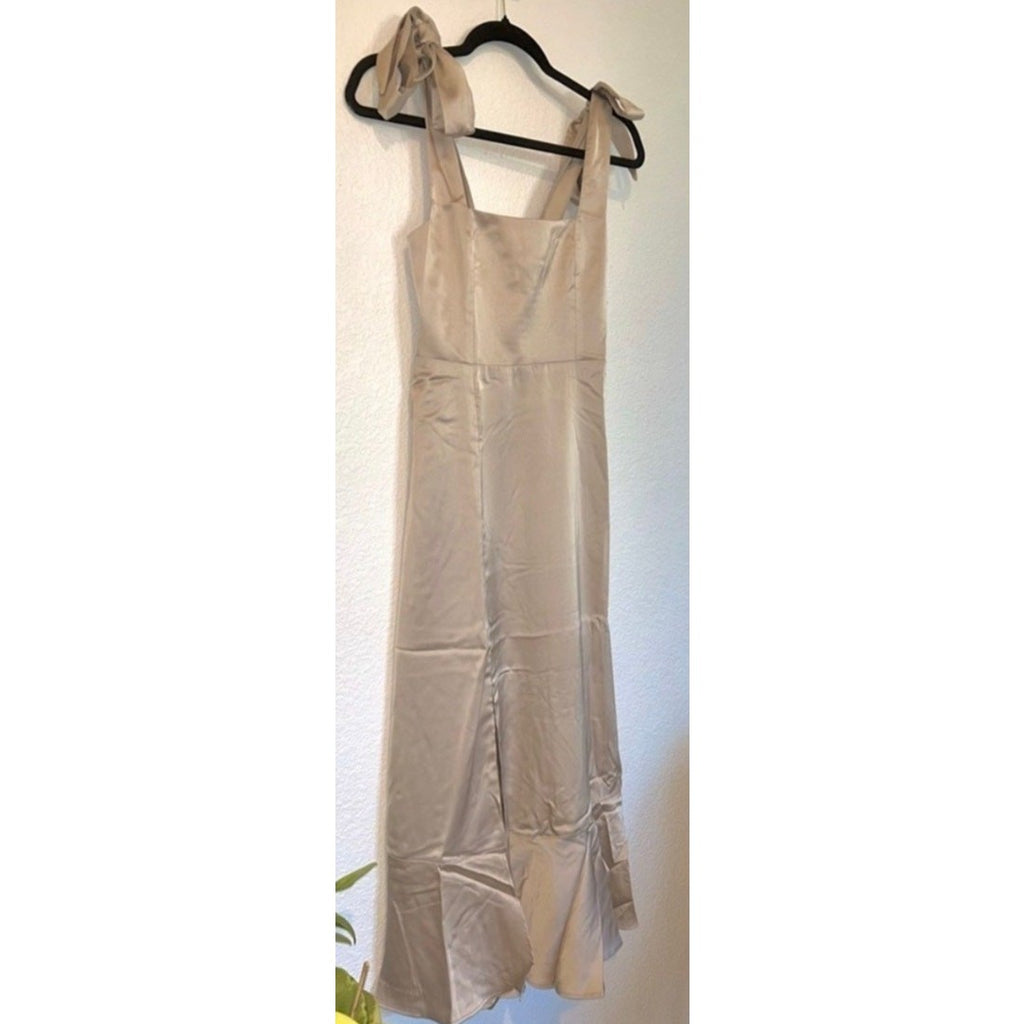 Show Me Your MuMu Claire Midi Dress Luxe Satin | Show Me The Ring Sz XS 