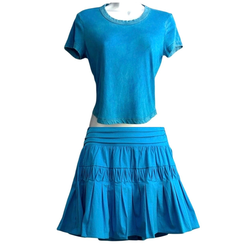 Ramy Brook Smocked Mini Skirt – Kimmy, Blue Lake, Size M, NWT,  Retail $265