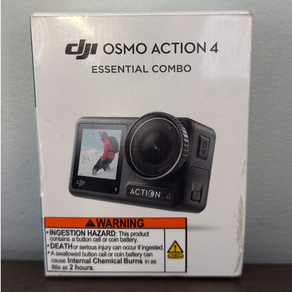 DJI Osmo Action 4 Essential Combo – 4K/120fps – New Sealed – Dual Touchscreens
