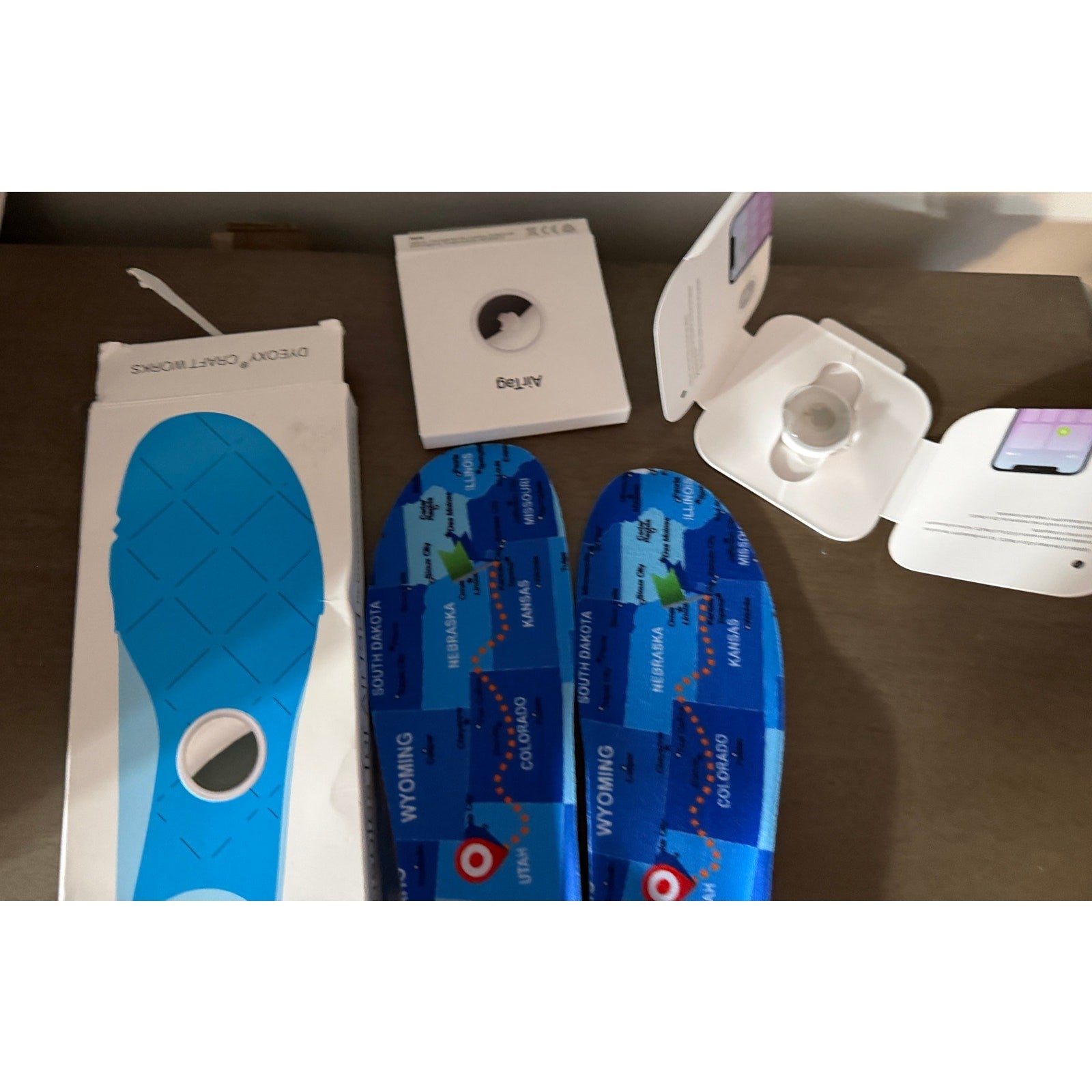 NEW Shoe Insoles Holds Apple AirTag IS Included /  Insole 8" length Cut‑to‑Size 