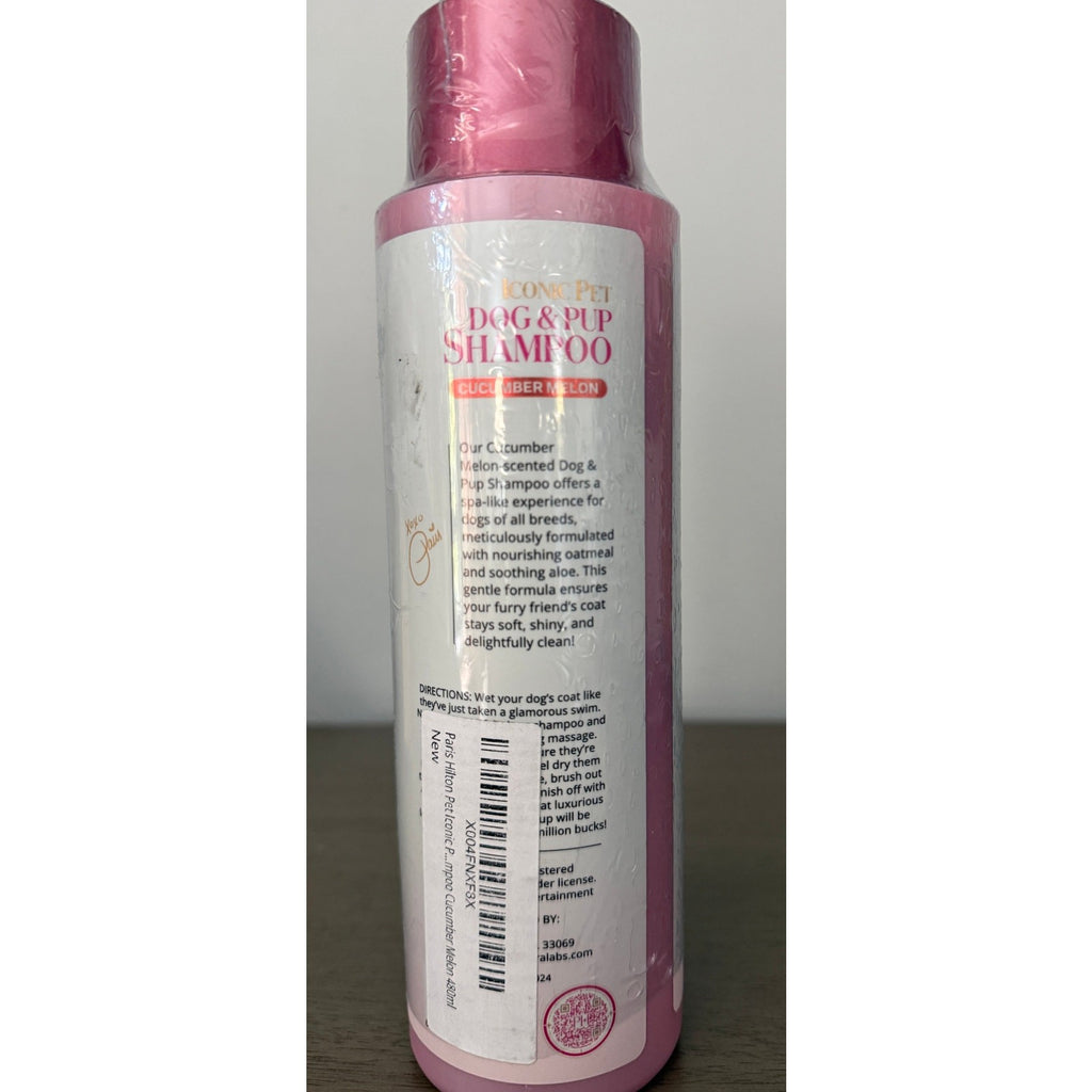 Paris Hilton Dog & Pup Shampoo Cucumber Melon Coconut Oil Aloe Vera 16oz Groomin