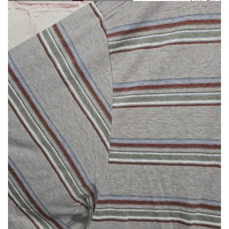 prAna Cardiff Pocket Tee Men’s XXL Alloy Stripe Hemp Organic Cotton Eco NWT