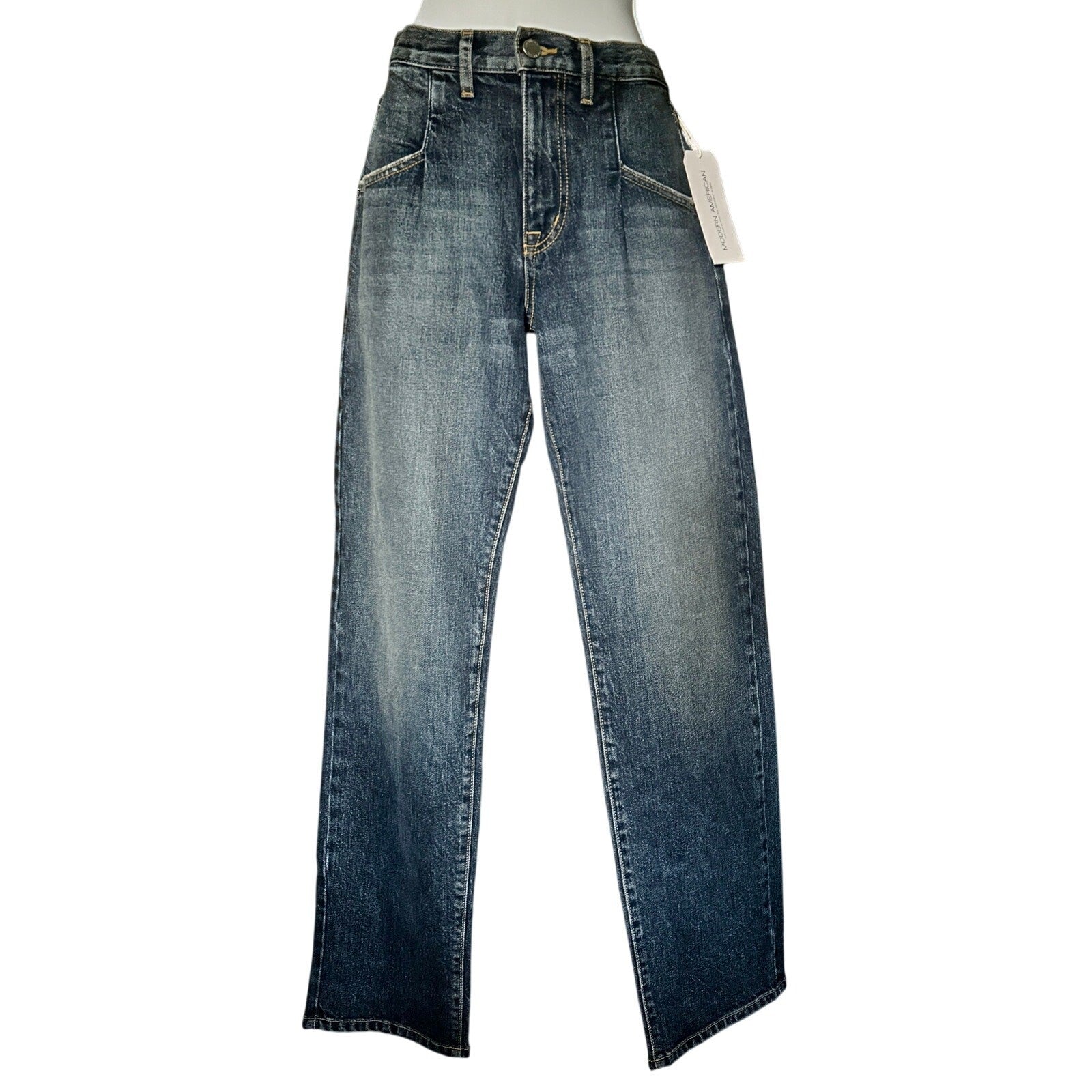 Modern America Rodeo Drive Women’s Dark Wash Straight Leg Jeans NWT Size 28