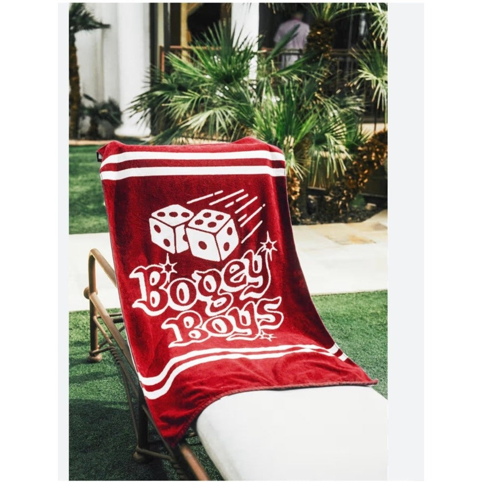 Bogey Boys Dice Beach Towel | Vegas Collection, 100% Cotton, New