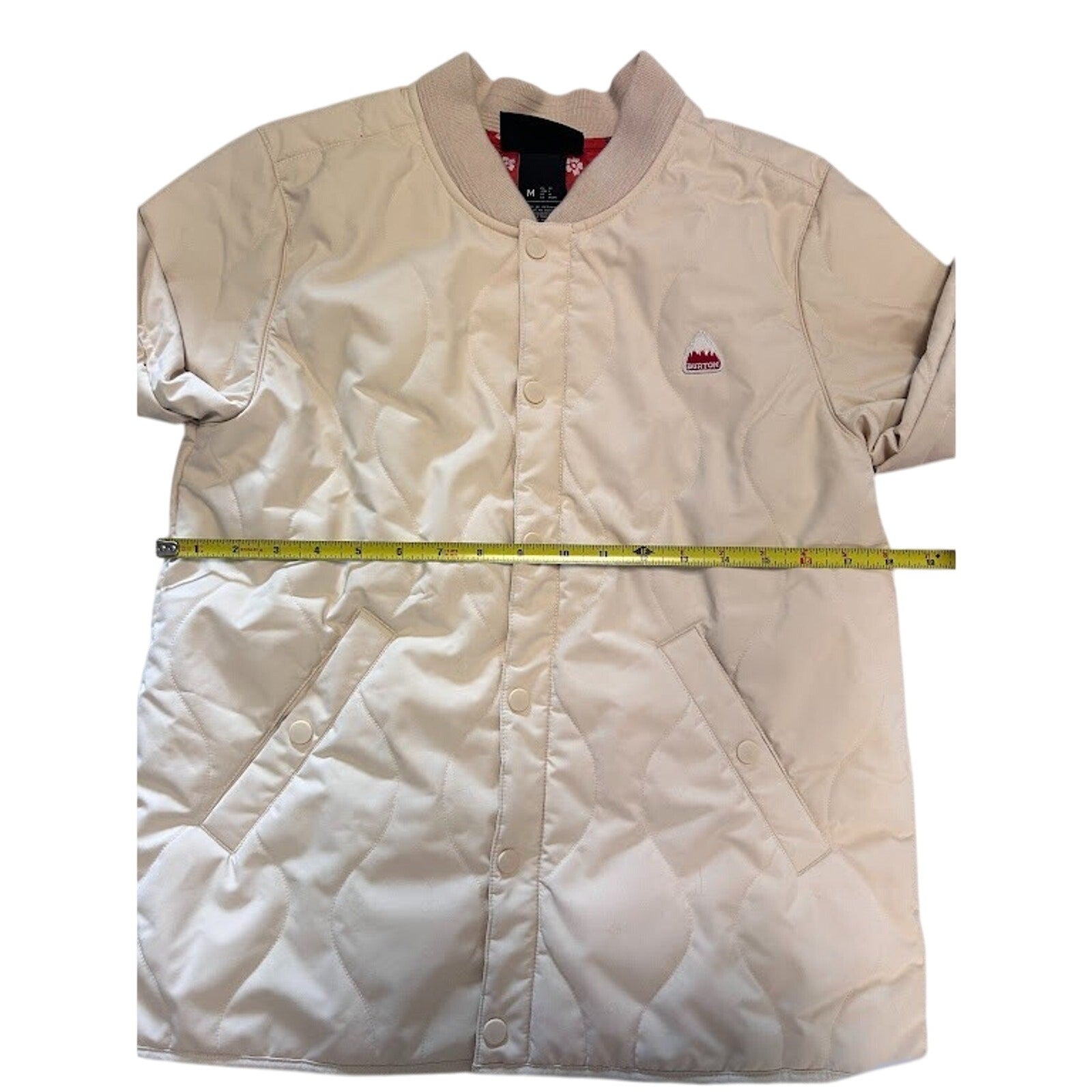 Snowboard Burton Kiley Insulator Jacket Quilted Lightweight Creme Color Sz M EUC