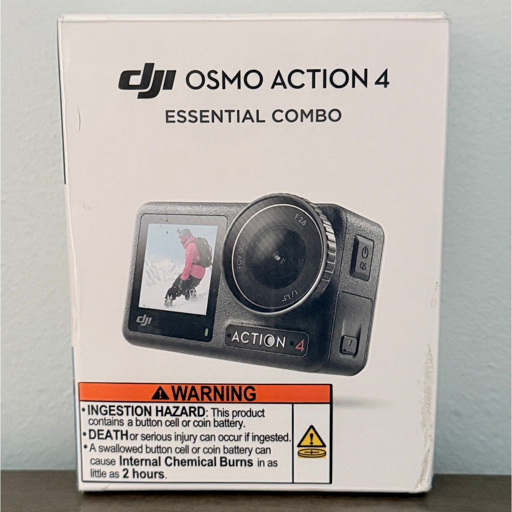 DJI Osmo Action 4 Essential Combo – 4K/120fps – New Sealed – Dual Touchscreens