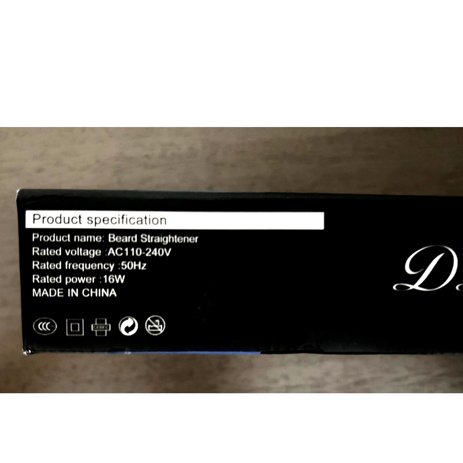 Mens 2‑in‑1 Beard Straightener & Hair Comb Ceramic Fast Heating All Hair Types