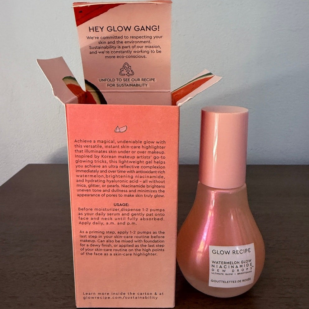Glow Recipe Watermelon Dew Drops Serum | Niacinamide Glow & Brightening NIB