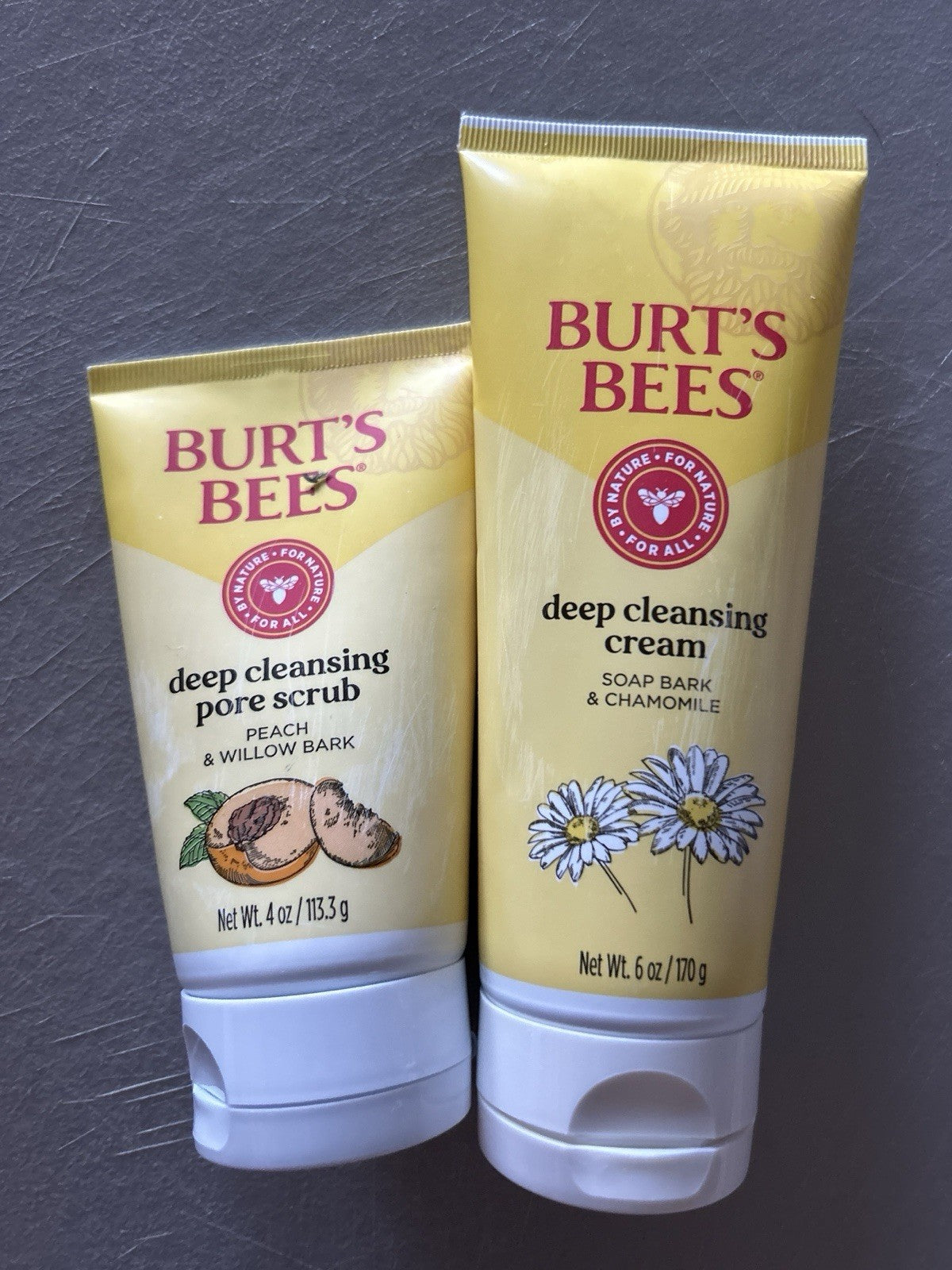 BUNDLE DEAL Burts Bees Pore Scrub, Deep Cleansing Cream, Lotion, & 2 Face Masks