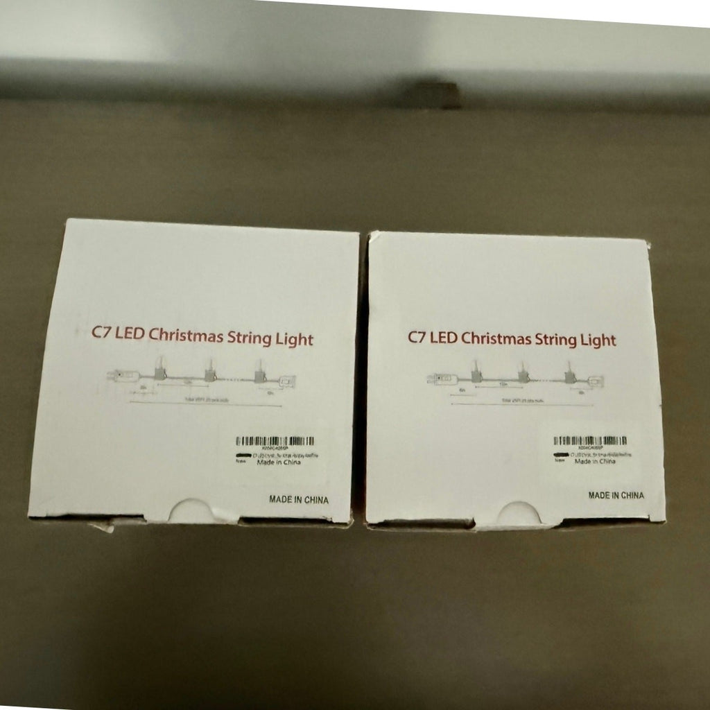 Versatile Frosted White C7 Indoor/Outdoor Lights 2 x 25ft Strands ttl 50ft NICE