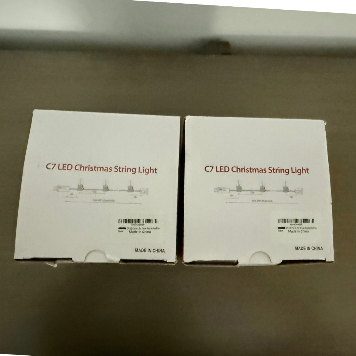 Versatile Frosted White C7 Indoor/Outdoor Lights 2 x 25ft Strands ttl 50ft NICE