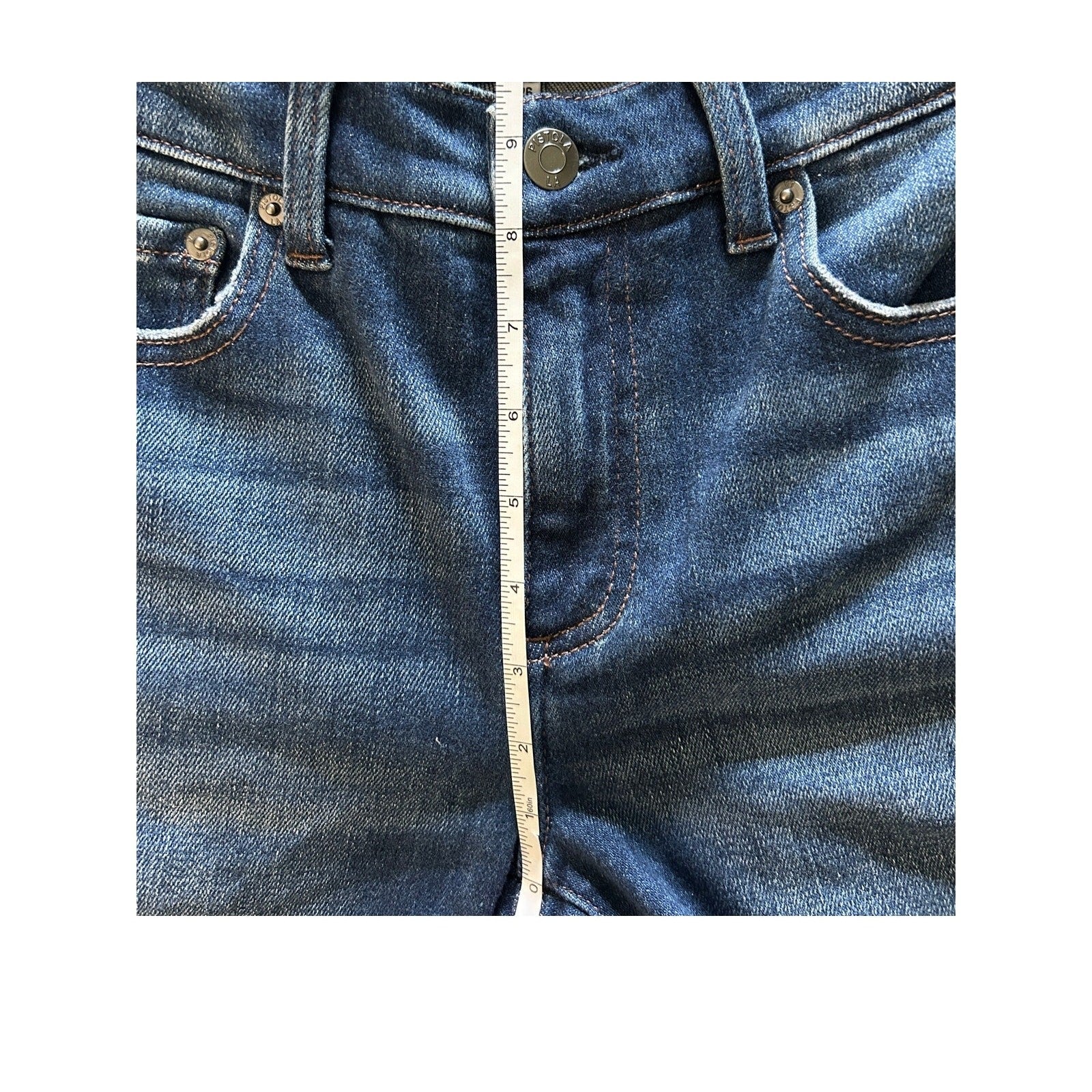 Revolve Pistola Aline High Rise Skinny Stretch Jeans Blue Work Wash Sz 26 $148 