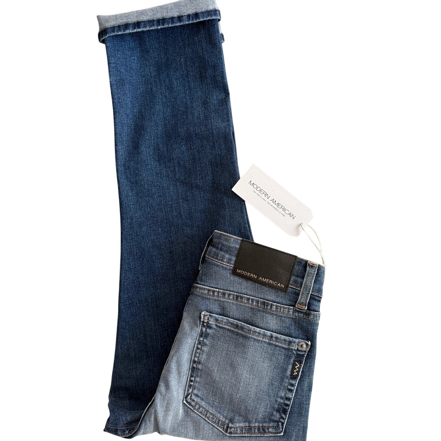 Modern American La Brea New Haven Boot Crop Denim Jeans Women's Size 26" NWT