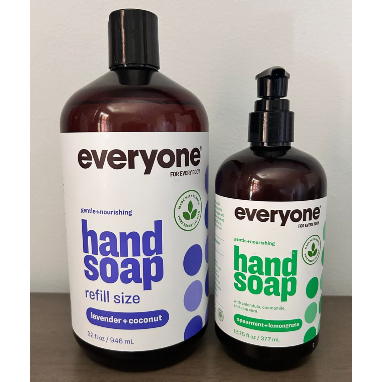 EVERYONE Hand Soap Lavender Coconut 32oz + Spearmint Lemon 12 oz Bundle Deal NEW