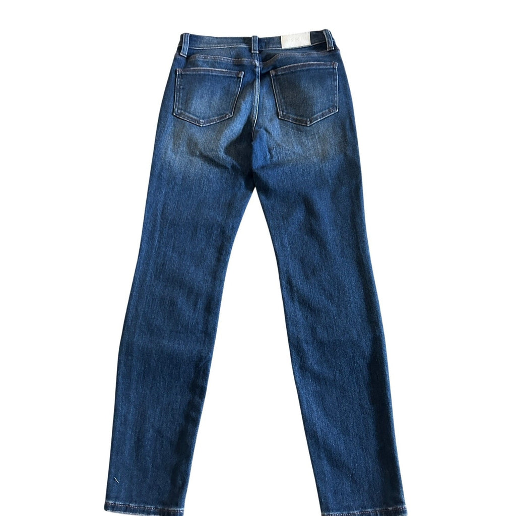 Revolve Pistola Aline High Rise Skinny Stretch Jeans Blue Work Wash Sz 26 $148 