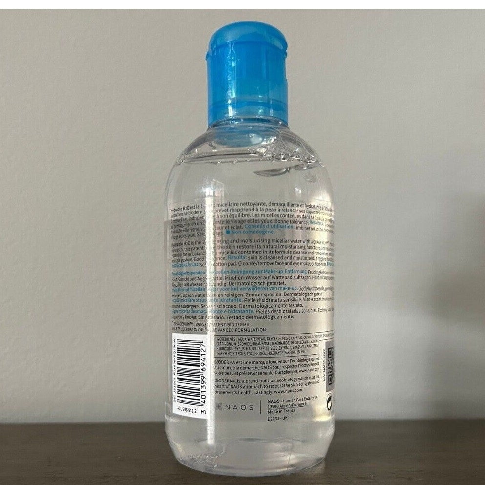 Bioderma Hydrabio H2O Micellar Water 8.4 oz Cleanser Makeup Remover NEW