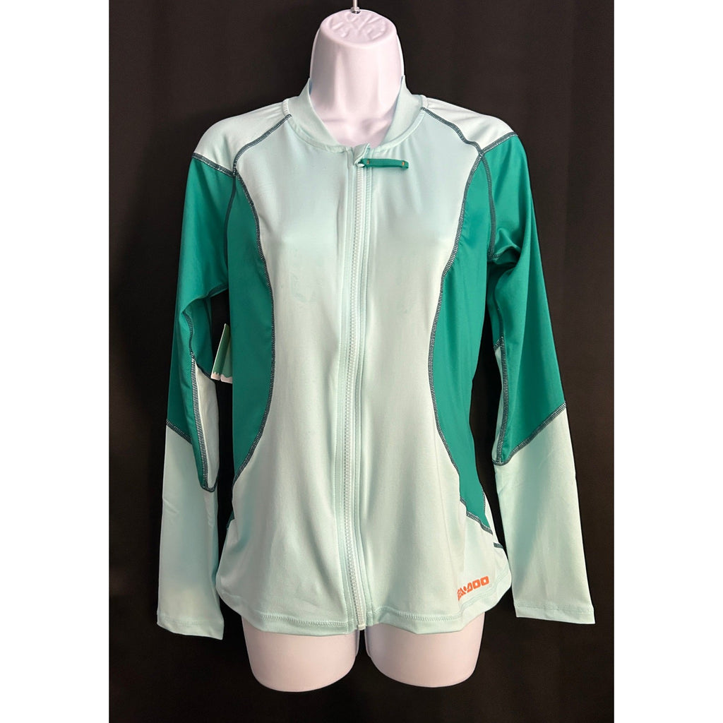 Women's Sea-Doo Long Sleeve Swimsuit Top 50 UV Protection, Turquoise, Sz Med NWT