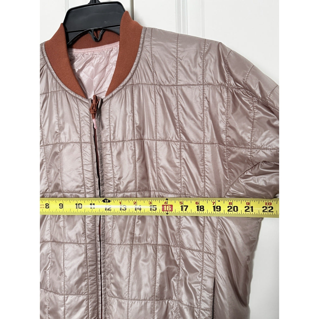 Cotopaxi Kusa Reversible Beige /Pink Bomber Jacket Womens M NWOT Llama Insulated