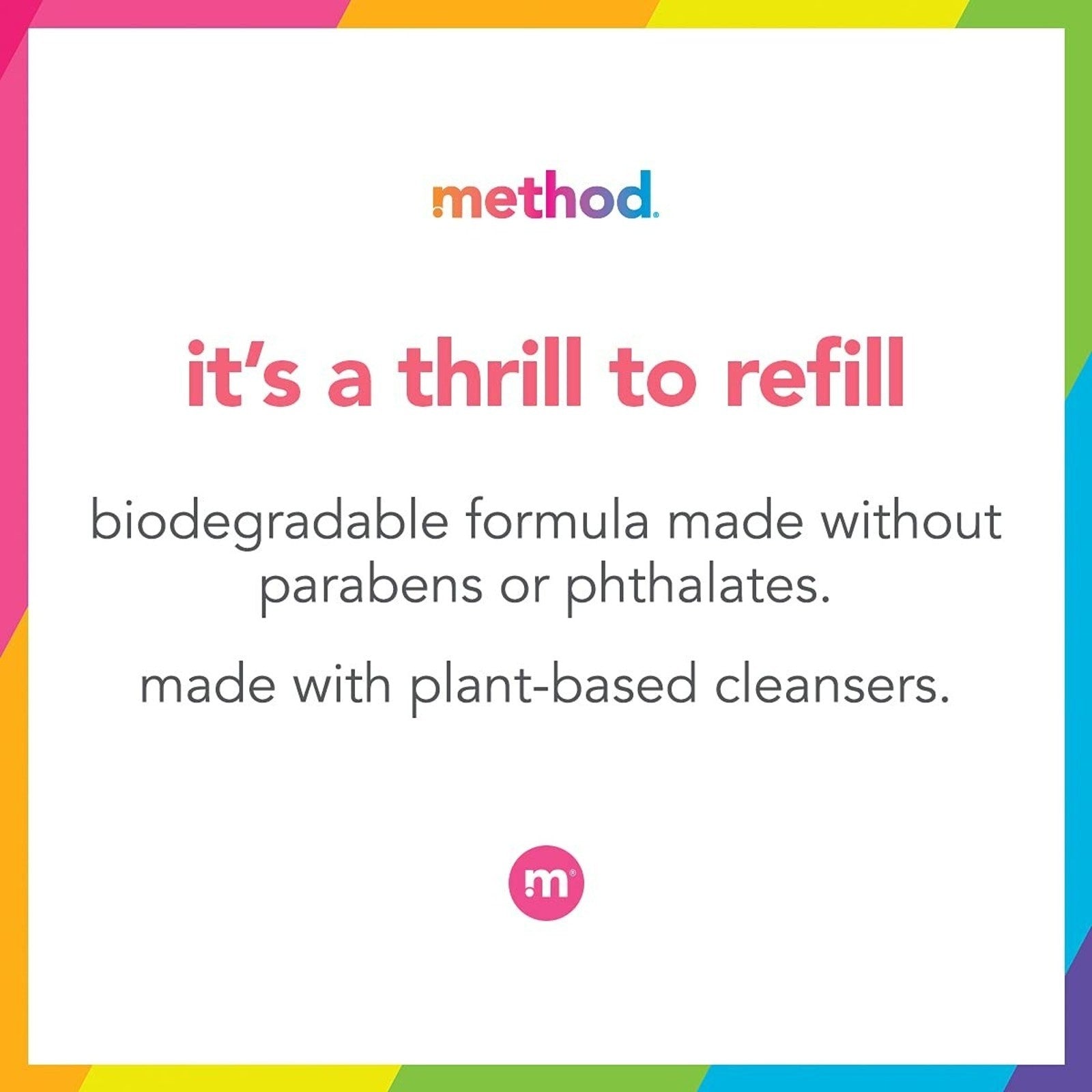 Method Gel Hand Wash Refill Vetiver + Amber, 34 fl oz Plant Based Clear Gel Hand