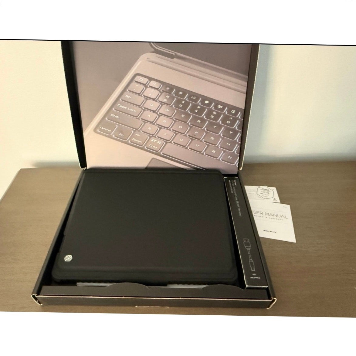 Nillkin Premium iPad Pro 13" 2024 Bumper Combo Backlit Keyboard Case Black New