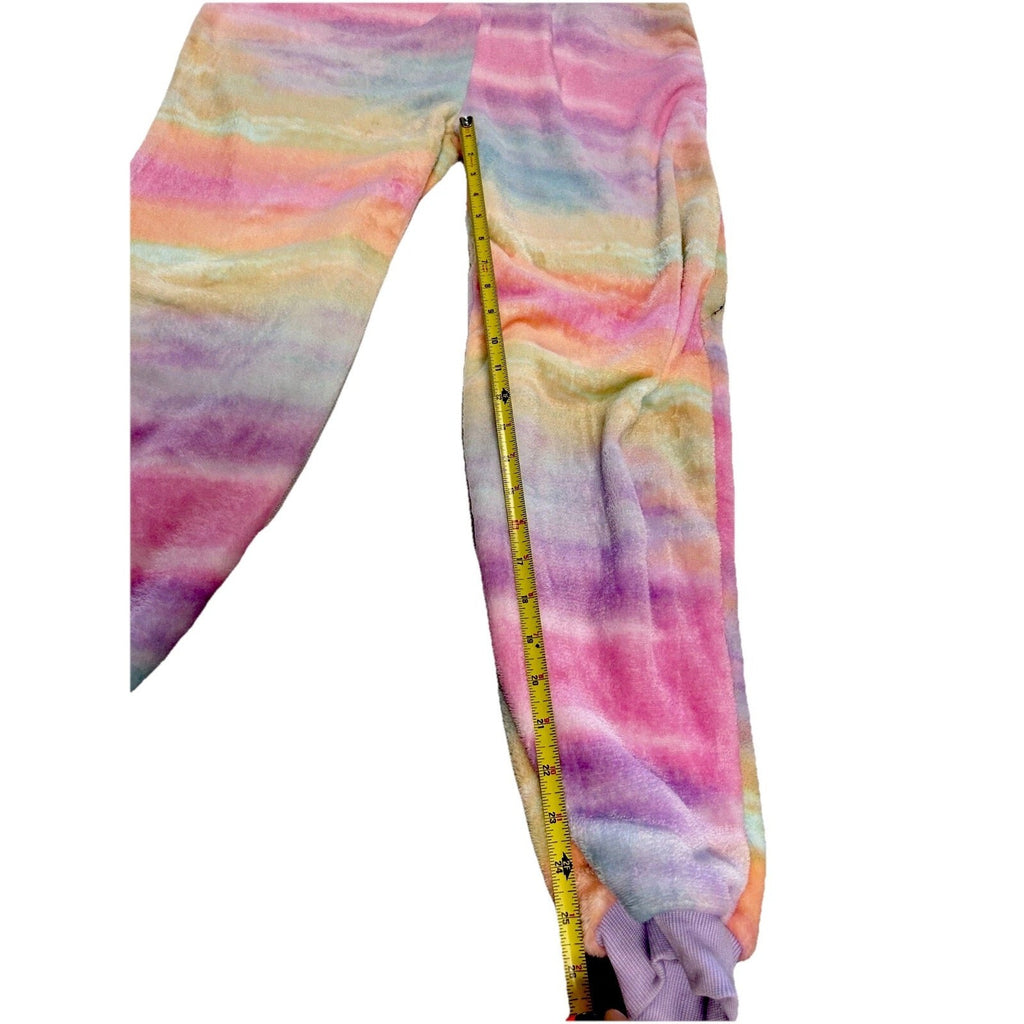 NWT Unicorn Hooded Lounge Sleepwear Costume Pajamas, Medium Pastel Rainbow Plush
