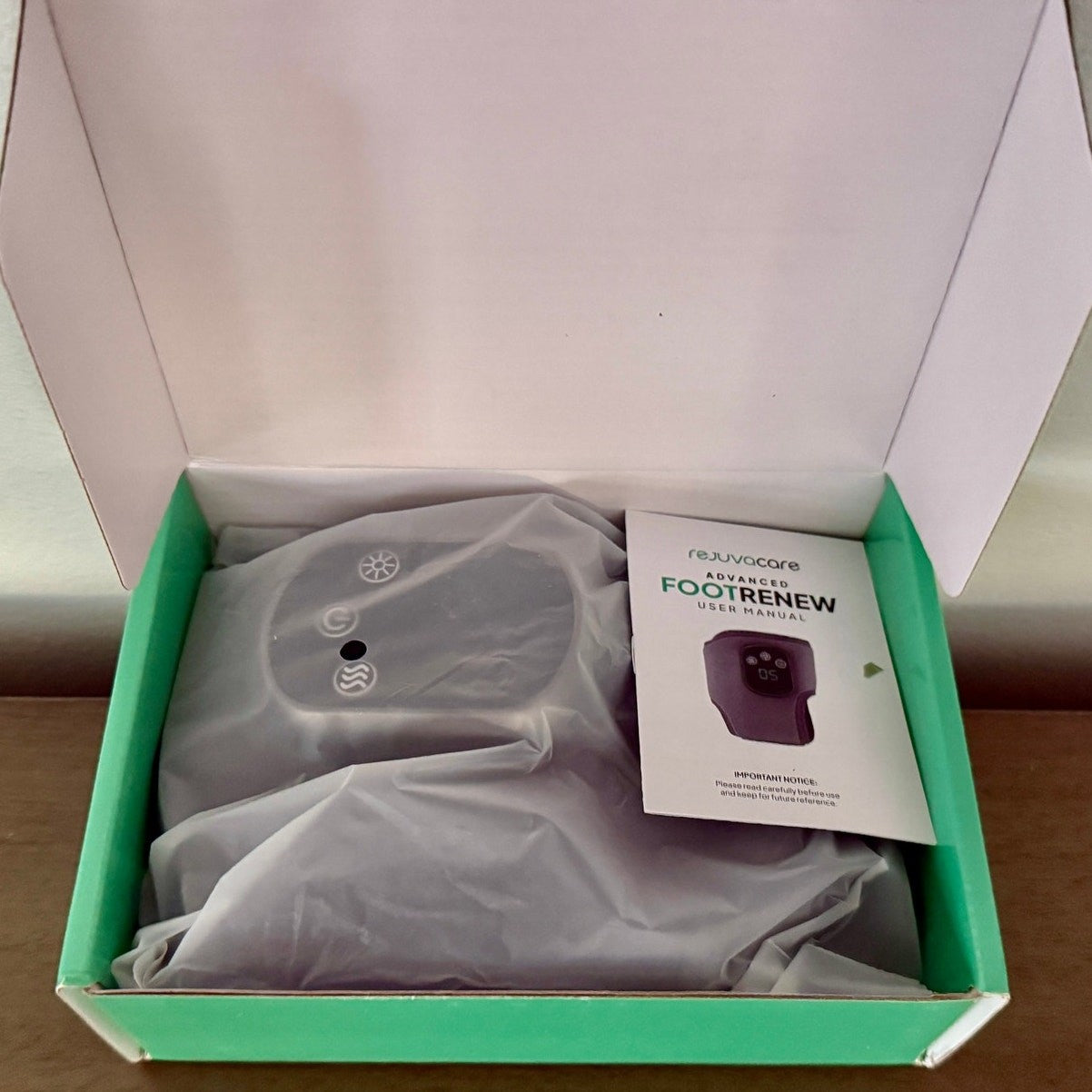RejuvaCare Advanced FootRenew 3 in 1 Triple Method Massager NIB 