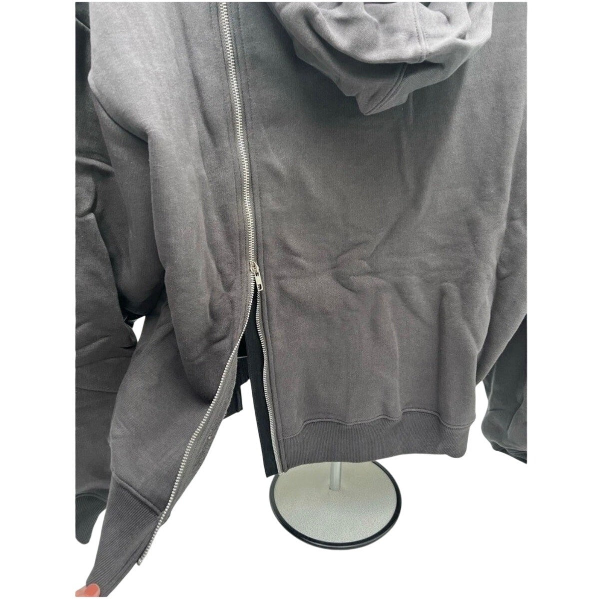 GODI Hoodie Sz M, Vintage Black, Unisex, Asymmetrical, Detroit Streetwear Unique