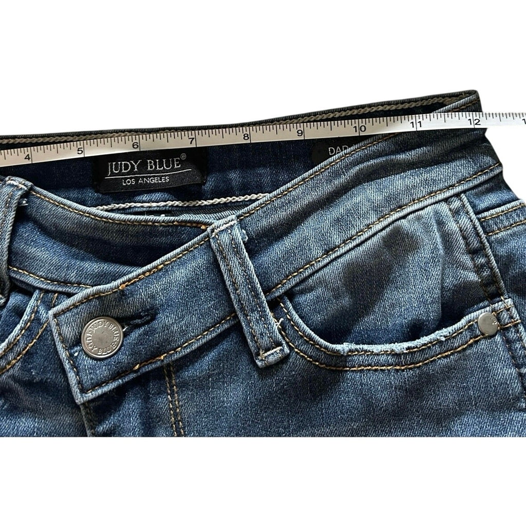 Judy Blue Dad Jeans Size 0/24 – High Rise, Relaxed Fit, Frayed Hem Denim