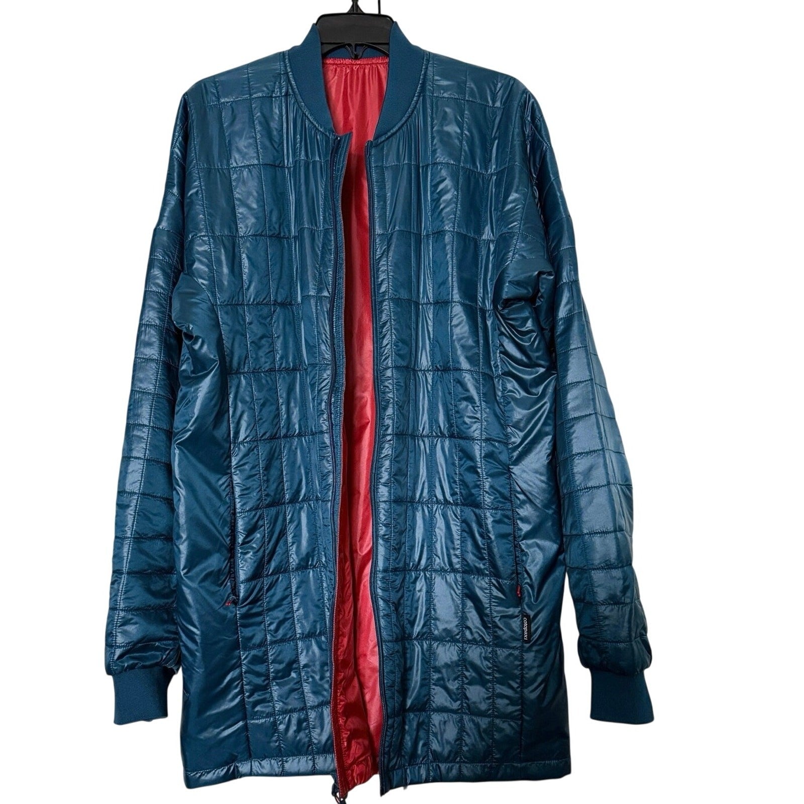 Cotopaxi Kusa Reversible Jacket Blue Red Llama Fill NWOT Men Small Womens Medium