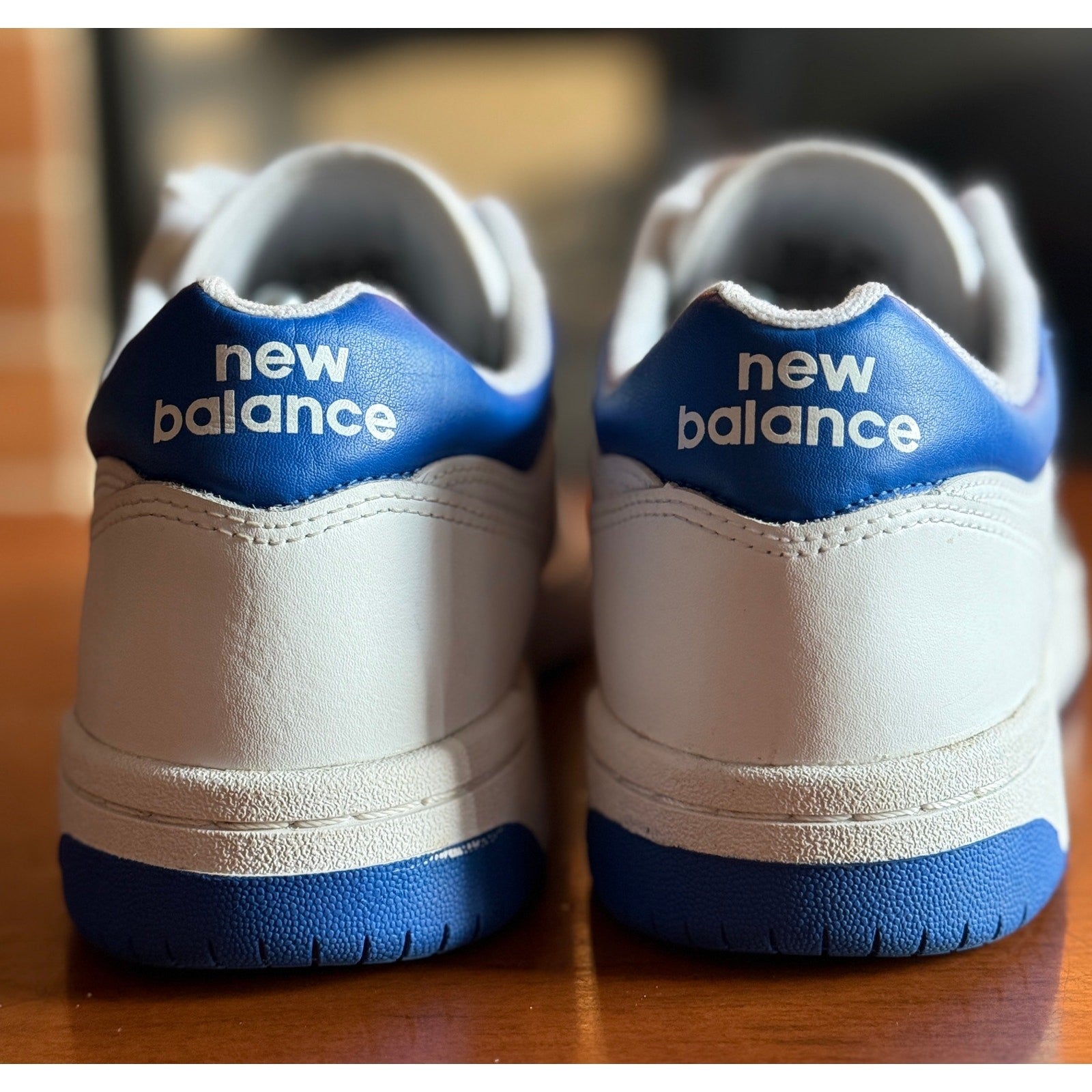New Balance 480 US Mens Sz 12 White & Cobalt Blue Excellent PreOwned Cond
