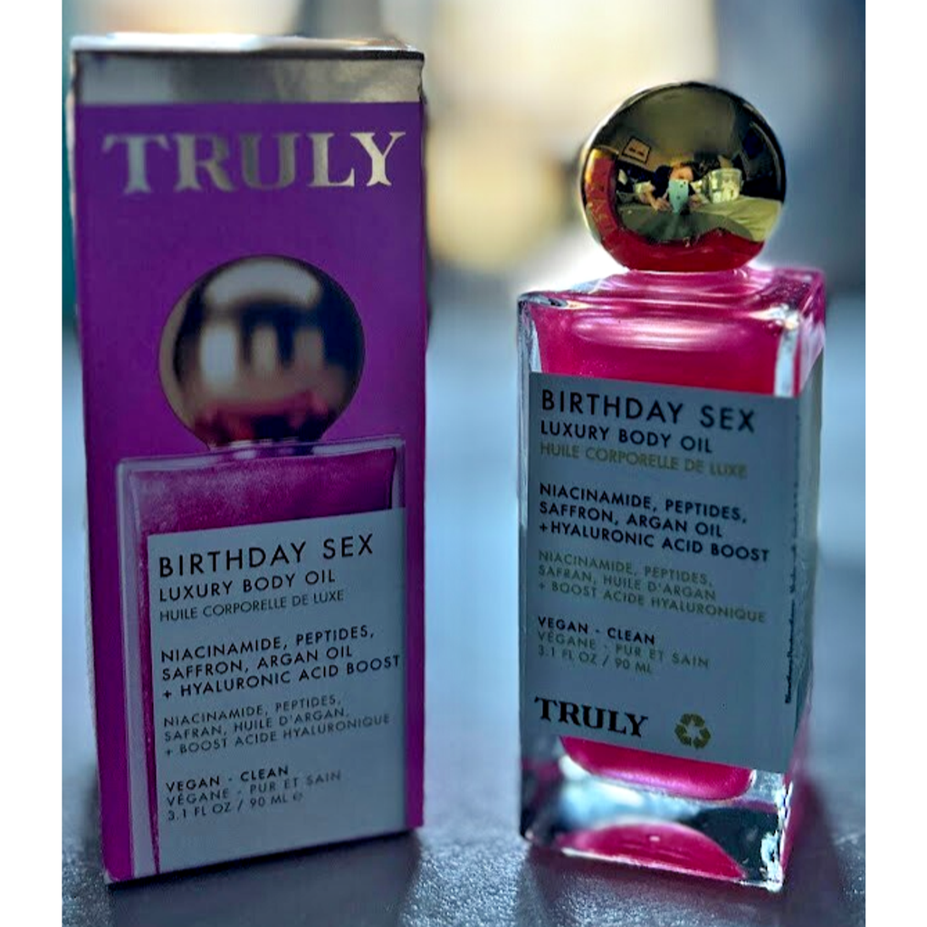 SEXY Truly Birthday Sex Luxury Body Oil Pink Shimmery Jasmine 3.1 oz SEALED
